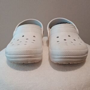CROCS White Sandals with Perforated Upper and Heel Strap